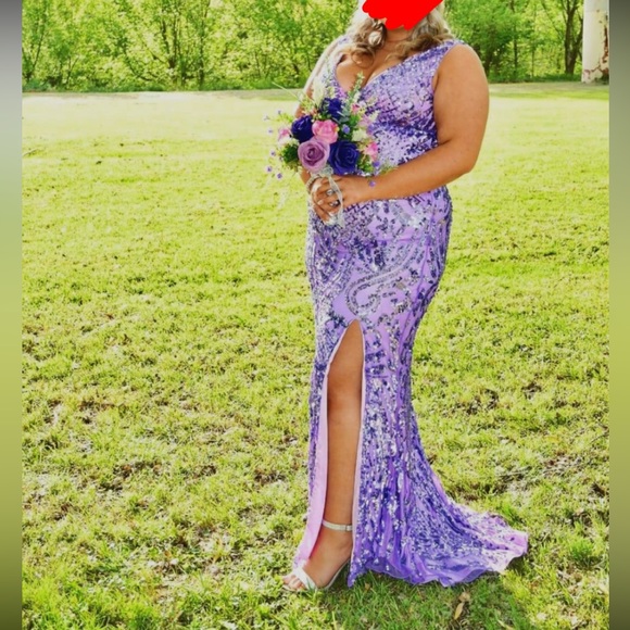 Prom Dress! Worn Once! Purple Primavera Dress - Picture 2 of 4